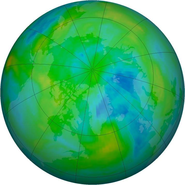 Arctic ozone map for 29 September 1987